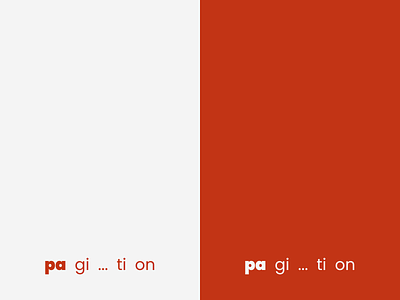 pa gi ... ti on (pagination) alexkazakov design graphic design identity kazaligor logo logopron mark minimal pagination typography