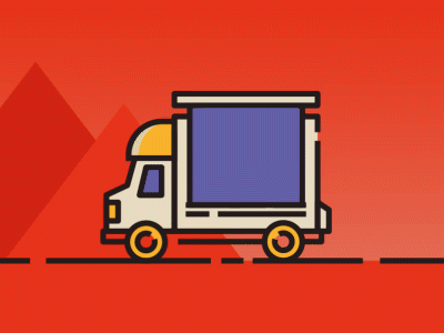 Food truck - Lineal Color Design color design fastfood food icon lineal shadow snack yellow
