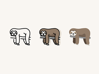 Sloth animal color design icon sloth zoo