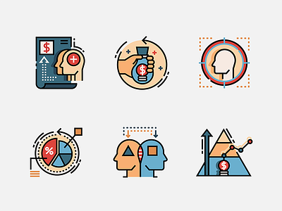 Business strategy Icon Design business color design icon illustration line lineal strategy target
