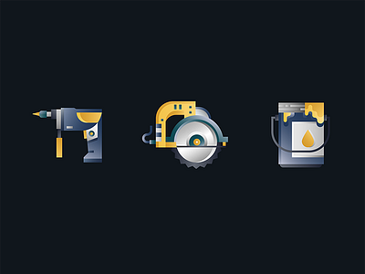 construction tool - gradient icon design