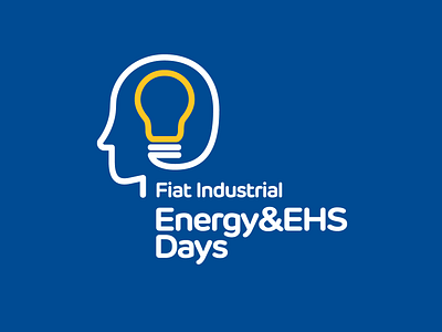 Fiat Industrial — Energy&EHS Days brand design branding bulb environment face fiat intelligence light line logo logo design logotype mind people pictogram profile symbol vector