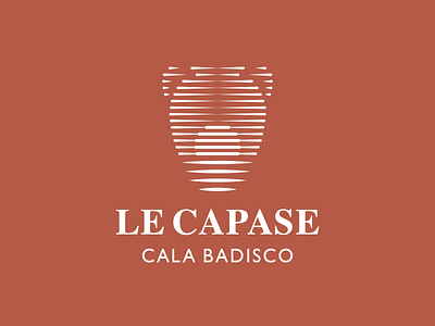 Le Capase — Resort in Puglia brand design branding design hotel italy logo logo design logotype minimal moon pictogram pot sea sun sunrise sunset symbol terracotta vector
