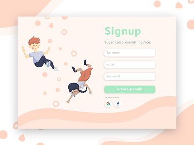 🍬Daily Ui 01: Signup Page challenge daily 100 daily challange daily ui desktop illustration login signup signup form signup page ui ui challenge