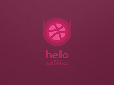 Hello Dribbble! debut first shot greetings hello introducing logo logo design