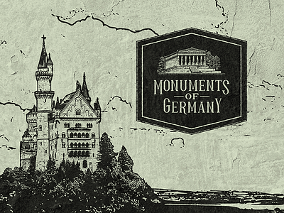Monuments of Germany - Visual Identity Design and Illustrations castle germany gothic graphic design illustration logo logo design monuments temple visual identity