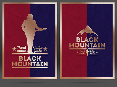 Black Mountain Hand Made Guitar Picks - Logo & Print Design black craft flyer guitar guitar picks hand made logo logo design mountain print print design