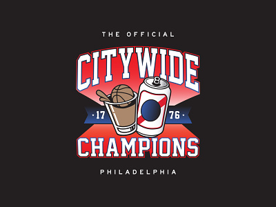 Citywide Champions basketball booze illustration philadelphia sports vector