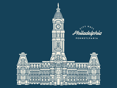 City Hall city hall illustration philadelphia