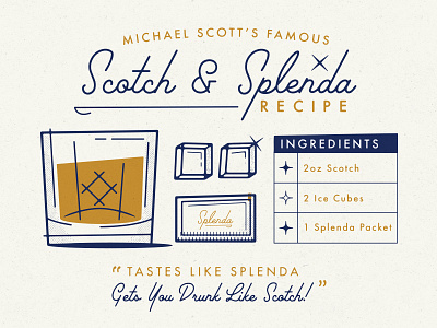 Scotch & Splenda Recipe mid century office recipe scotch the vector