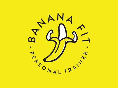 Banana Fit banana branding fitness logo