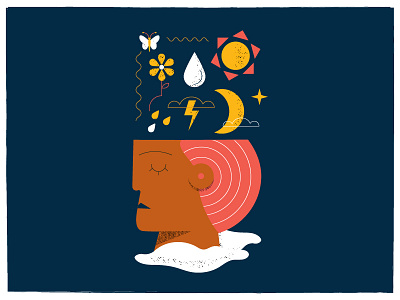 Mental Health illustration mental health philadelphia poster texture vector