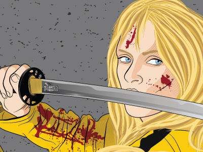 Kill Bill Vol.1 cinema illustration kill bill movies poster tarantino vector