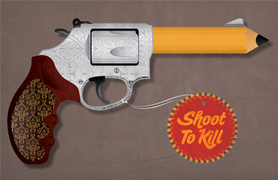 Shoot To Kill illustrator typography vector