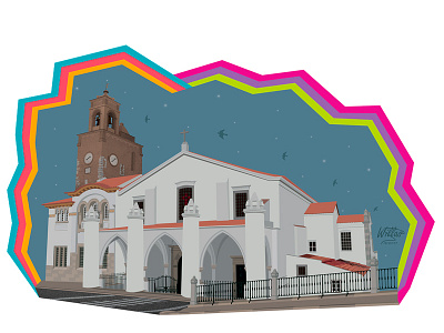 Igreja De Beja bird church history illustration monuments rainbow willassilva