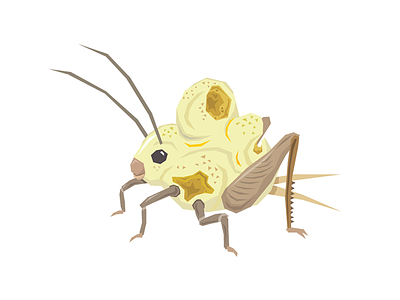 Popping Cricket art corn cricket design food graphic illustration insect popcorn taste