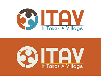 Logo for ITAV(It Takes A Village) brand branding identity illustration logo typography vector