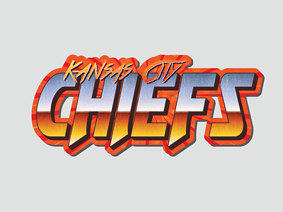 Retro Chiefs Sticker 80s chiefs design illustration kansas city kansascity typography vector
