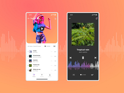 HitFly — music mobile app app design mucis ui ux