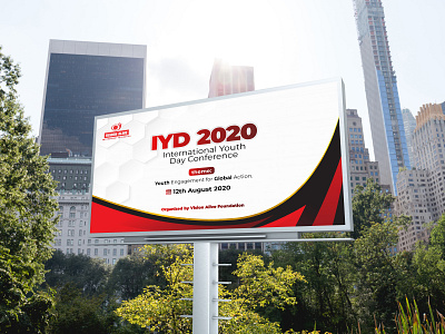 IYD 2020 Design / Billboard Mockup 3d branding design illustration logo typography vector