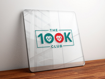 The 100k Club logo 3d branding design illustration logo typography ui vector