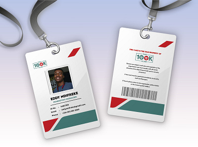The 100k Club Work Identity Card 3d app branding design illustration logo typography ui ux vector