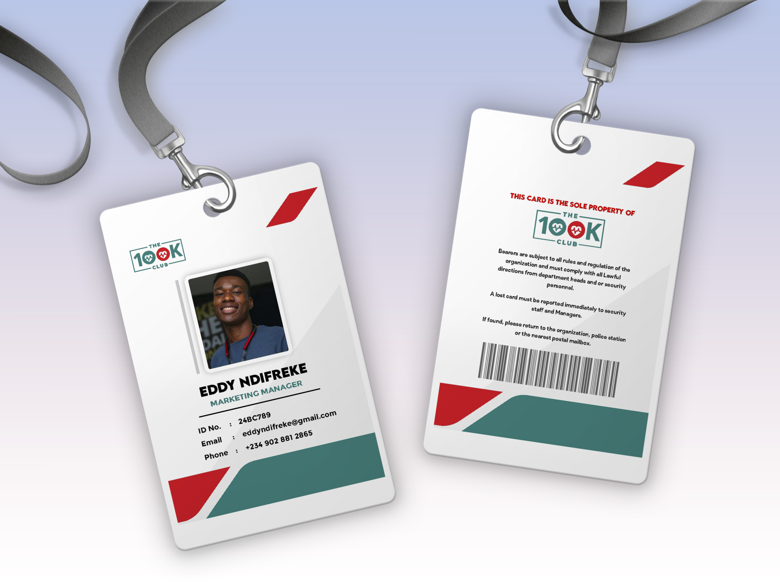 The 100k Club Work Identity Card by Chihurumnanya Nwanevu on Dribbble