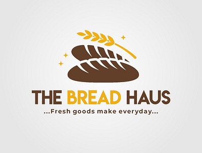 The Bread Haus logo branding design illustration logo typography