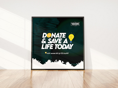 Donation Flyer @100kclub 3d branding design illustration logo typography vector