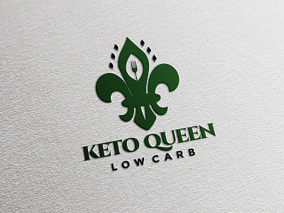 KETO QUEEN LOW CARB logo 3d app branding design illustration logo typography ui ux vector