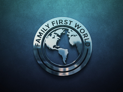 Family First World logo 3d app branding design illustration logo typography ui ux vector