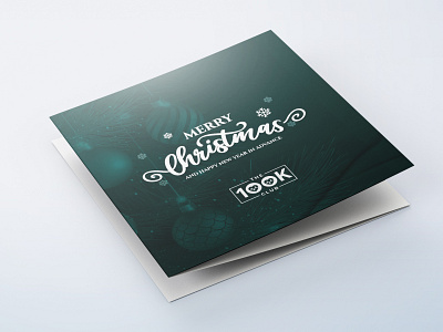 Christmas card_100k Club 3d branding design graphic design illustration logo typography ui ux vector