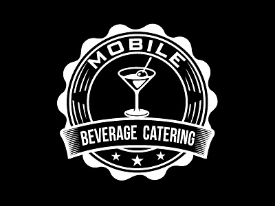 MOBILE BEVERAGE CATERING Logo 3d branding design graphic design illustration logo typography vector