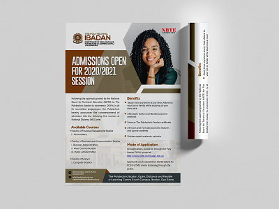 The Polytechnic Ibadan Admissions Flyer 3d animation app branding design graphic design illustration logo motion graphics typography ui ux vector