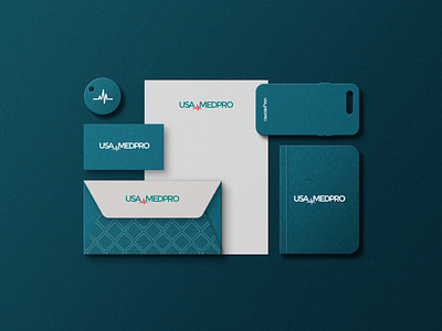 USA MEDPRO Stationeries 3d app branding design graphic design illustration logo motion graphics typography ui ux vector