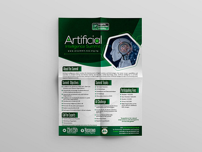 AI Summit Flyer, Nigeria Computer Society 3d app branding design graphic design illustration logo typography ui ux vector