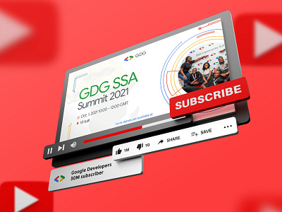 GDG SSA Summit 2021 3d animation branding design graphic design illustration logo motion graphics typography ui ux vector