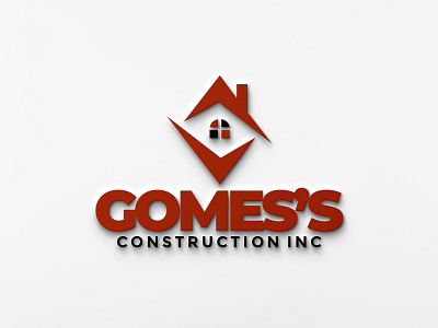 Gomes's Construction Inc Logo 3d branding design graphic design illustration logo motion graphics typography ui ux vector