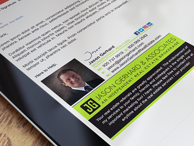 HTML Email Signature Design for a Real Estate Broker email signature email signatures html email