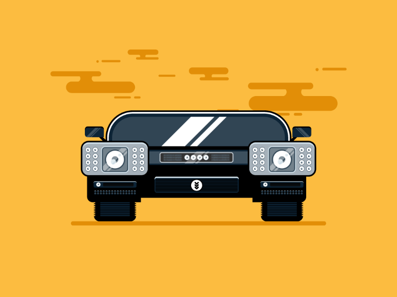 Flat Car Illustration in Adobe Illustrator #1 retro car illustration car flat illustration illustration illustrator adobe 2d design 2d flat design