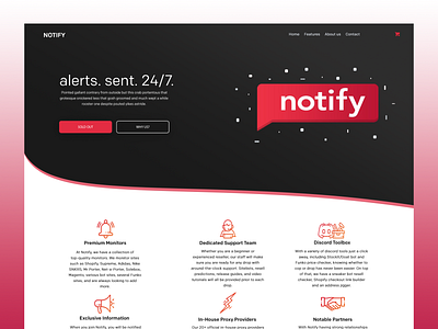 Notify Landing Page