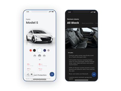 33 Customize Product app blue branding car clean cool dailyui design minimal minimal app modern simple sketch style stylish ui