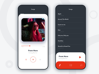 09 Musicplayer app clean comment dailyui design layout minimal minimal app modern music app music player play player sketch songs ui vector