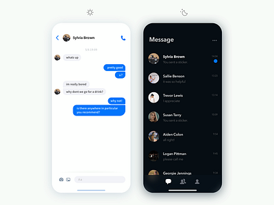 13 Direct Messaging app clean dailyui design message message app messager minimal minimal app sketch sns ui uidesign ux