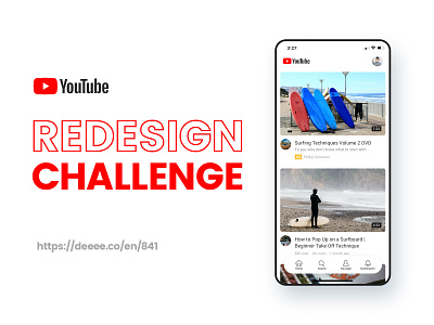 YouTube Redesign Challenge app clean information design minimal product design redesign research usability ux design video app youtube