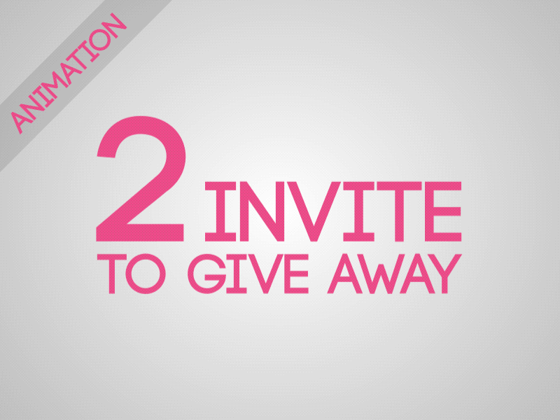 2x Dribbble Invite Animation after effects animation draft dribbble gear give away illustration invite pink player prospect puppets