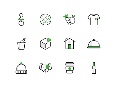 A One Supermarkets Icons design drink food hat icon iconography market supermarket tshirt ui vector web