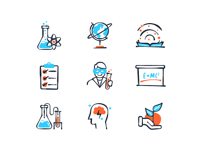 Science Matters Kits Icon biology chemistry child design icon iconography kid math mathematics physics science ui vector