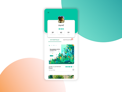 User Profile app dailyui design illustration ui