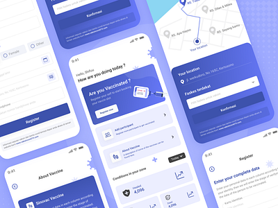 Mobile Exploration - Vaccine Registration App UI app branding design graphic design icon illustration logo typography ui ux vector